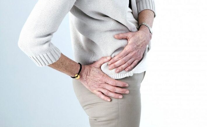 Coxarthrosis of the hip in an elderly woman